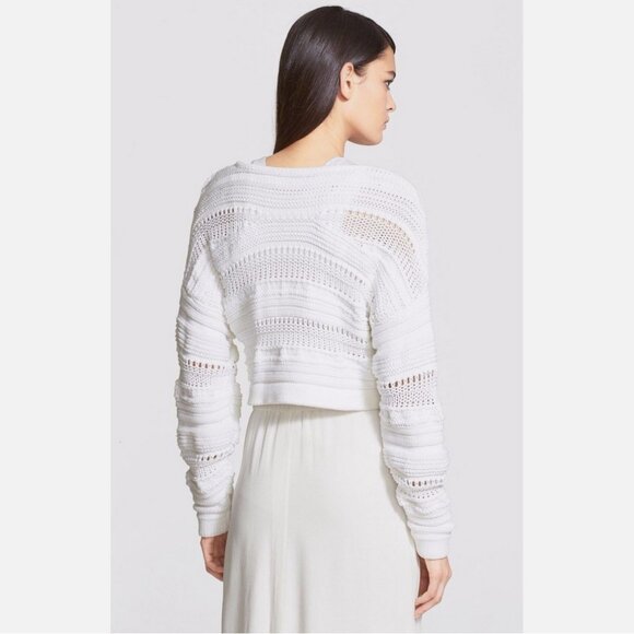 Helmut Lang Textured Crop Loose Knit Sweater - Picture 5 of 8